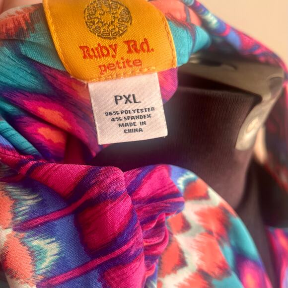Vintage Boho Ikat Maxi Dress – Ruby Rd. Petite PXL - Picture 5 of 5